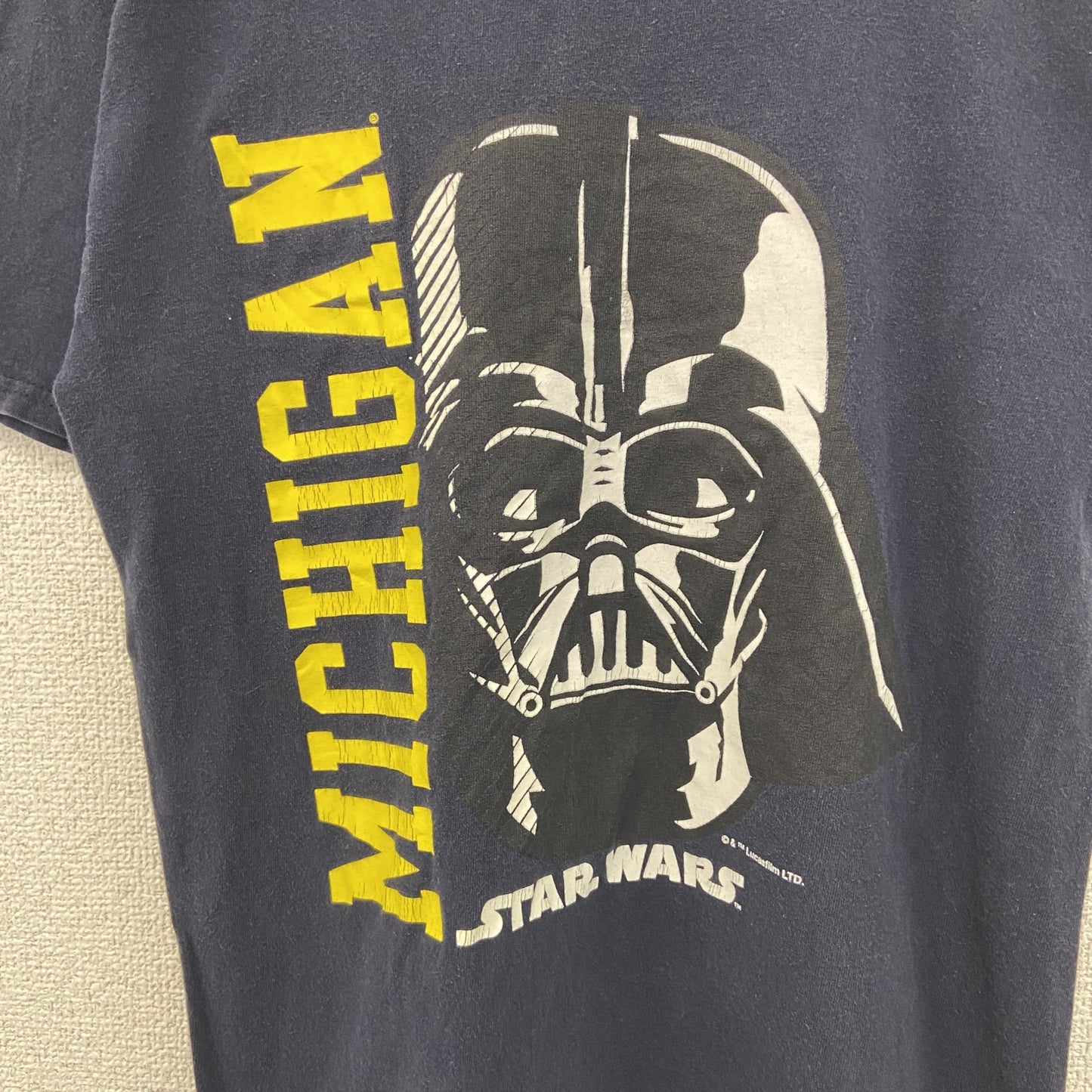古着 used　champion チャンピオン　半袖プリントTシャツ　スターウォーズ　ダースベイダー　ネイビー　レトロ　Sサイズ