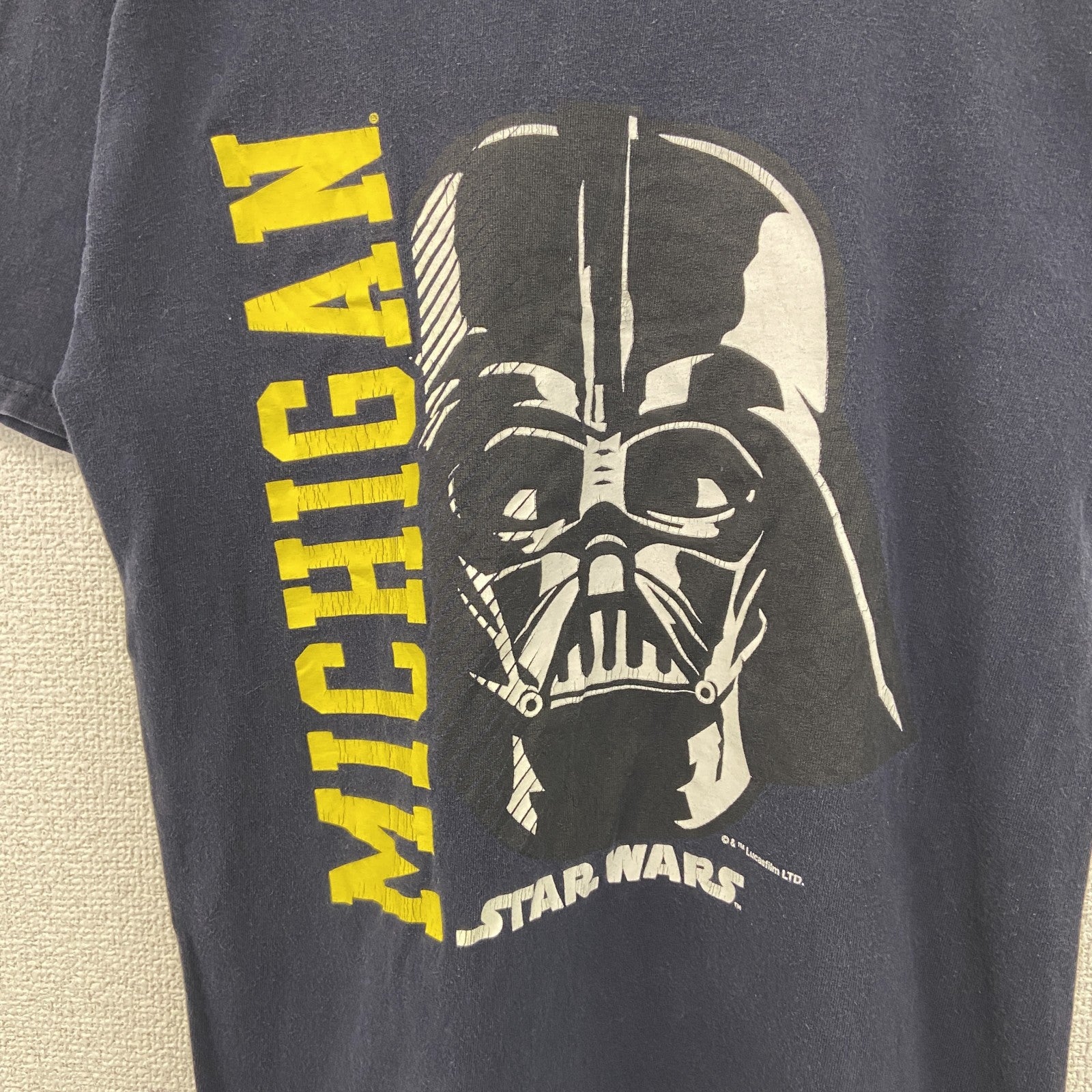 古着 used　champion チャンピオン　半袖プリントTシャツ　スターウォーズ　ダースベイダー　ネイビー　レトロ　Sサイズ