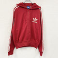 adidas　アディダス　フルジップパーカー/フーディー　赤　レッド　Lサイズ