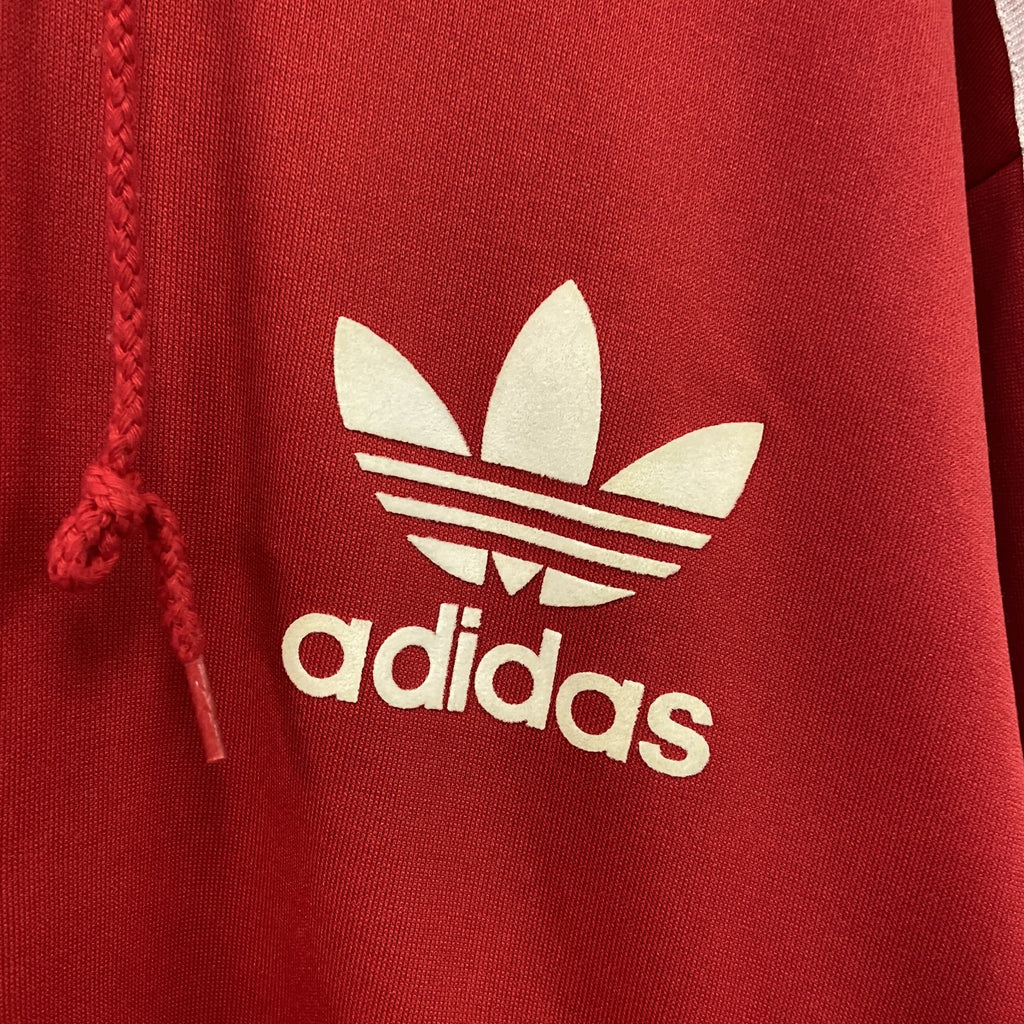 adidas　アディダス　フルジップパーカー/フーディー　赤　レッド　Lサイズ