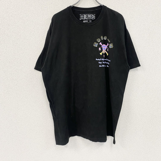 ONE PIECE　ワンピース　半袖プリントTシャツ　黒　ブラック　XLサイズ