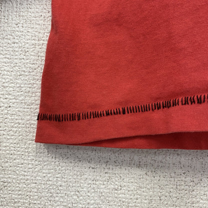 古着 used　90s　半袖プリントTシャツ　シングルステッチ　ロサンゼルス　レトロ　クルーネック　赤　レッド　XXLサイズ