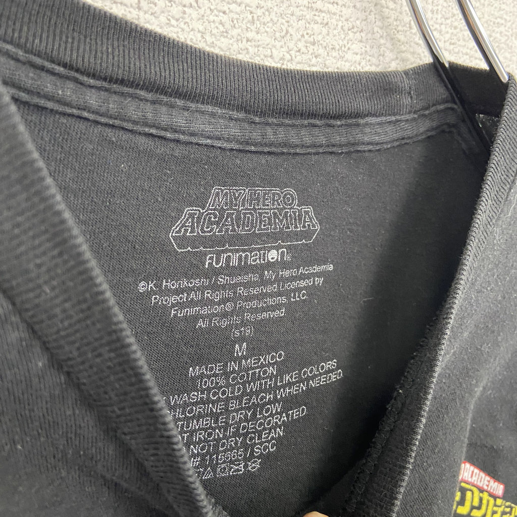 古着 used　僕のヒーローアカデミア　半袖オリジナルアニメプリントTシャツ　少年ジャンプ　黒　ブラック　デク　ヒロアカ　Mサイズ