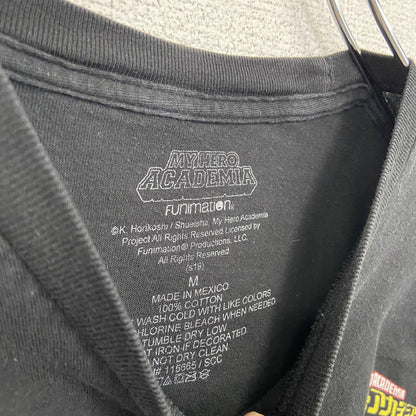 古着 used　僕のヒーローアカデミア　半袖オリジナルアニメプリントTシャツ　少年ジャンプ　黒　ブラック　デク　ヒロアカ　Mサイズ