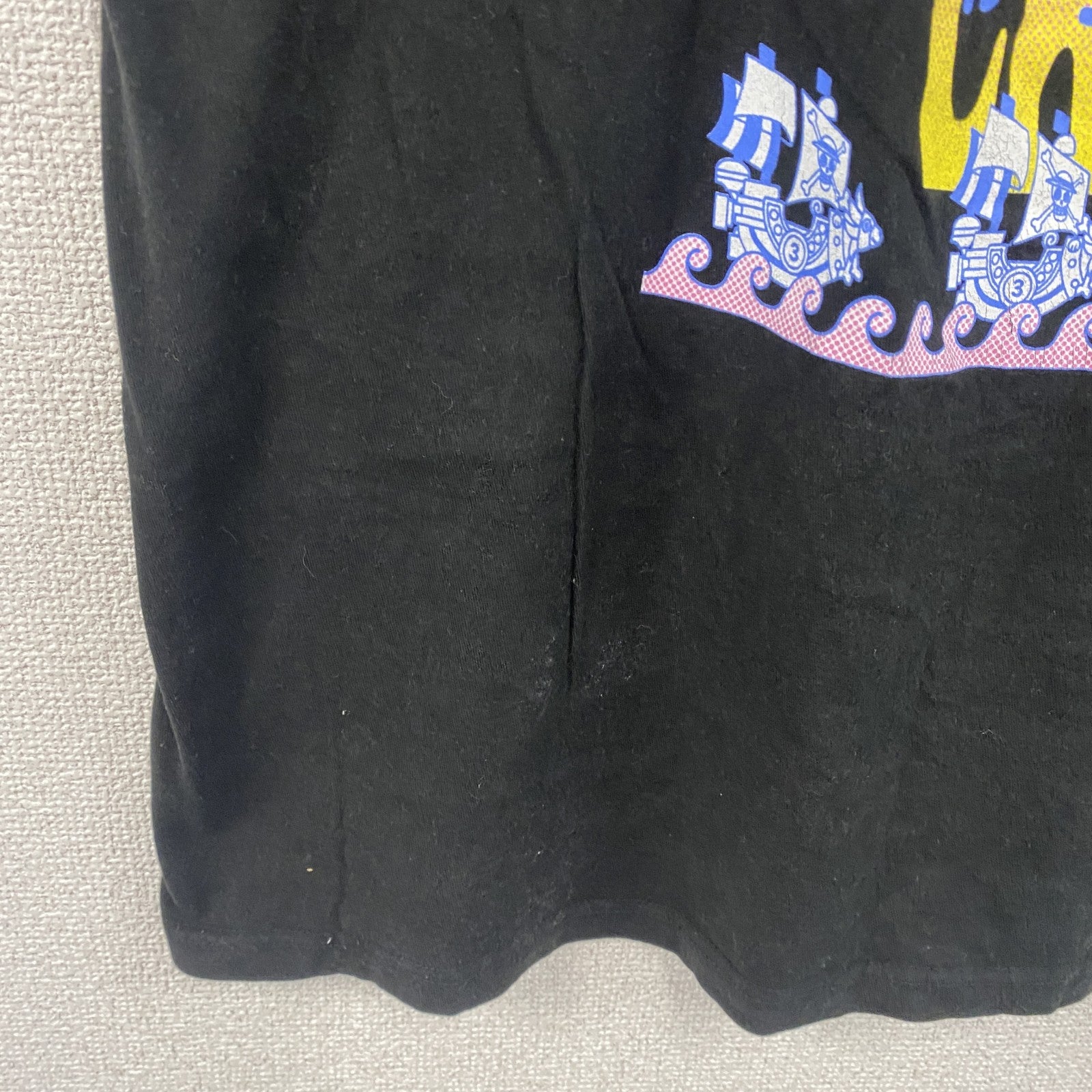 ONE PIECE　ワンピース　麦わらの一味　半袖プリントアニメTシャツ　キャラクター　黒　ブラック　XLサイズ