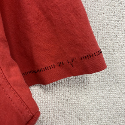 古着 used　90s　半袖プリントTシャツ　シングルステッチ　ロサンゼルス　レトロ　クルーネック　赤　レッド　XXLサイズ