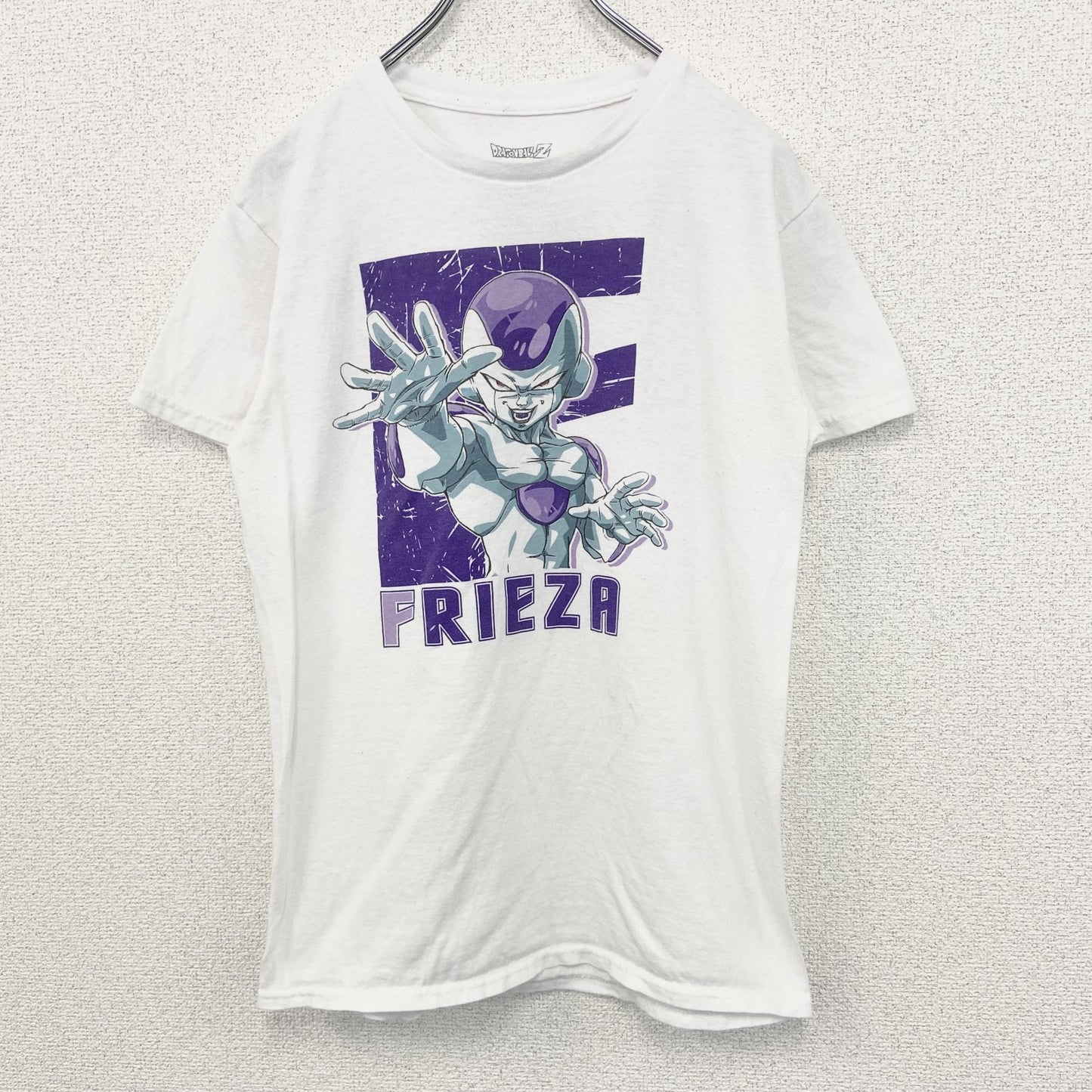 古着 used　DORAGONBALLZ　半袖オリジナルアニメプリントTシャツ　白　フリーザ　カジュアル　クルーネック　Sサイズ
