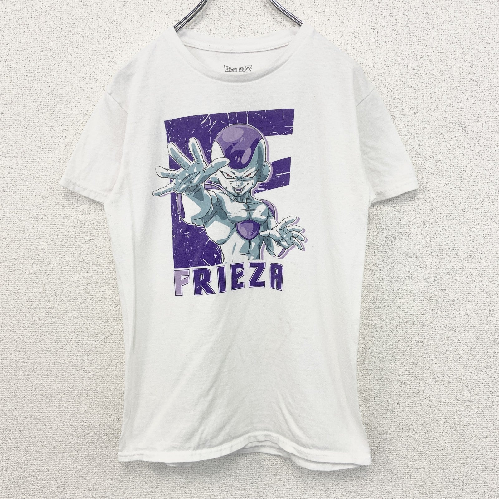 古着 used　DORAGONBALLZ　半袖オリジナルアニメプリントTシャツ　白　フリーザ　カジュアル　クルーネック　Sサイズ