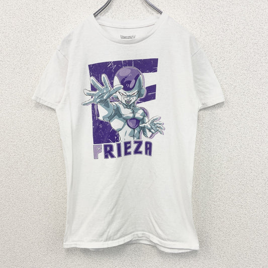 古着 used　DORAGONBALLZ　半袖オリジナルアニメプリントTシャツ　白　フリーザ　カジュアル　クルーネック　Sサイズ