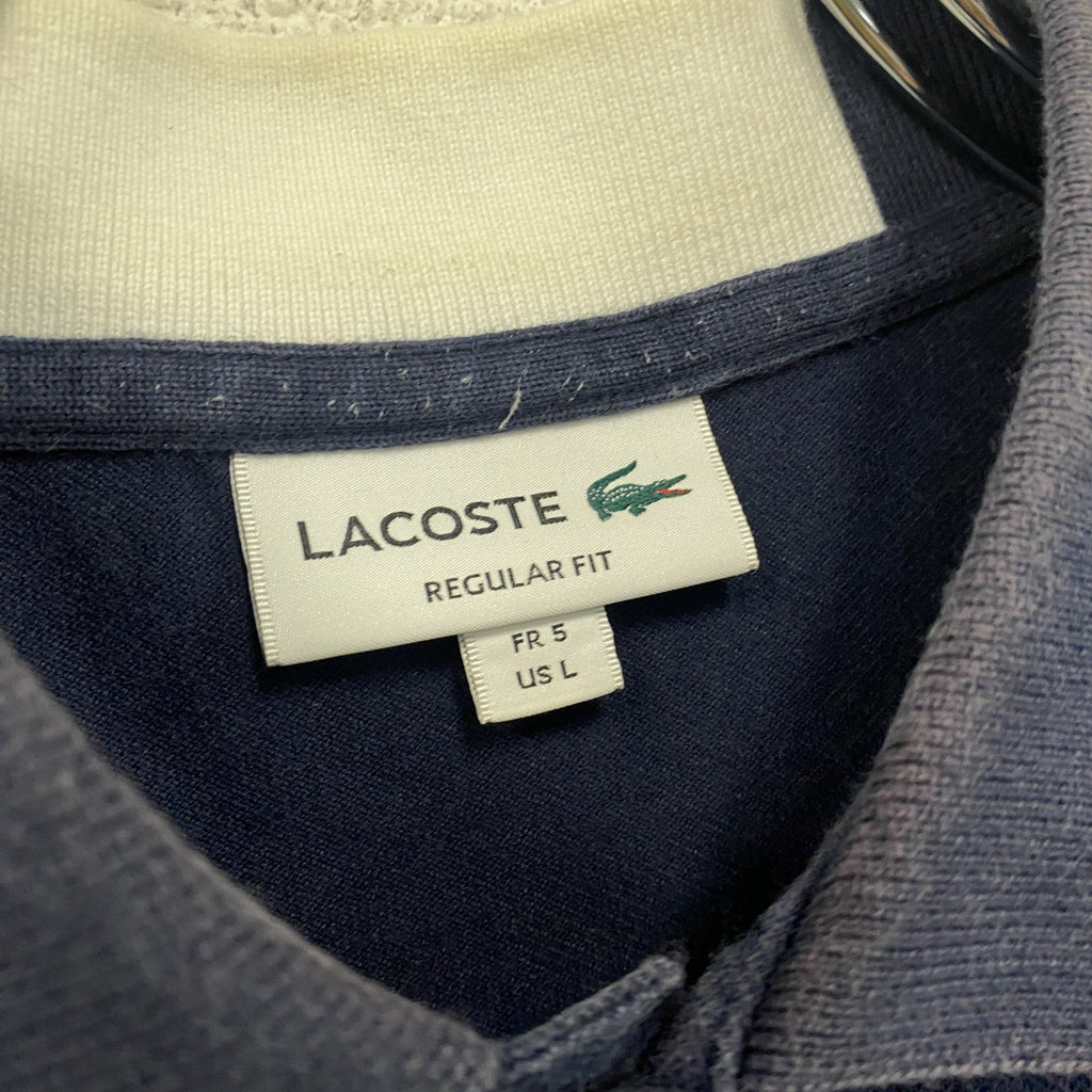 LACOSTE　ラコステ　半袖ポロシャツ　紺　ネイビー　Lサイズ