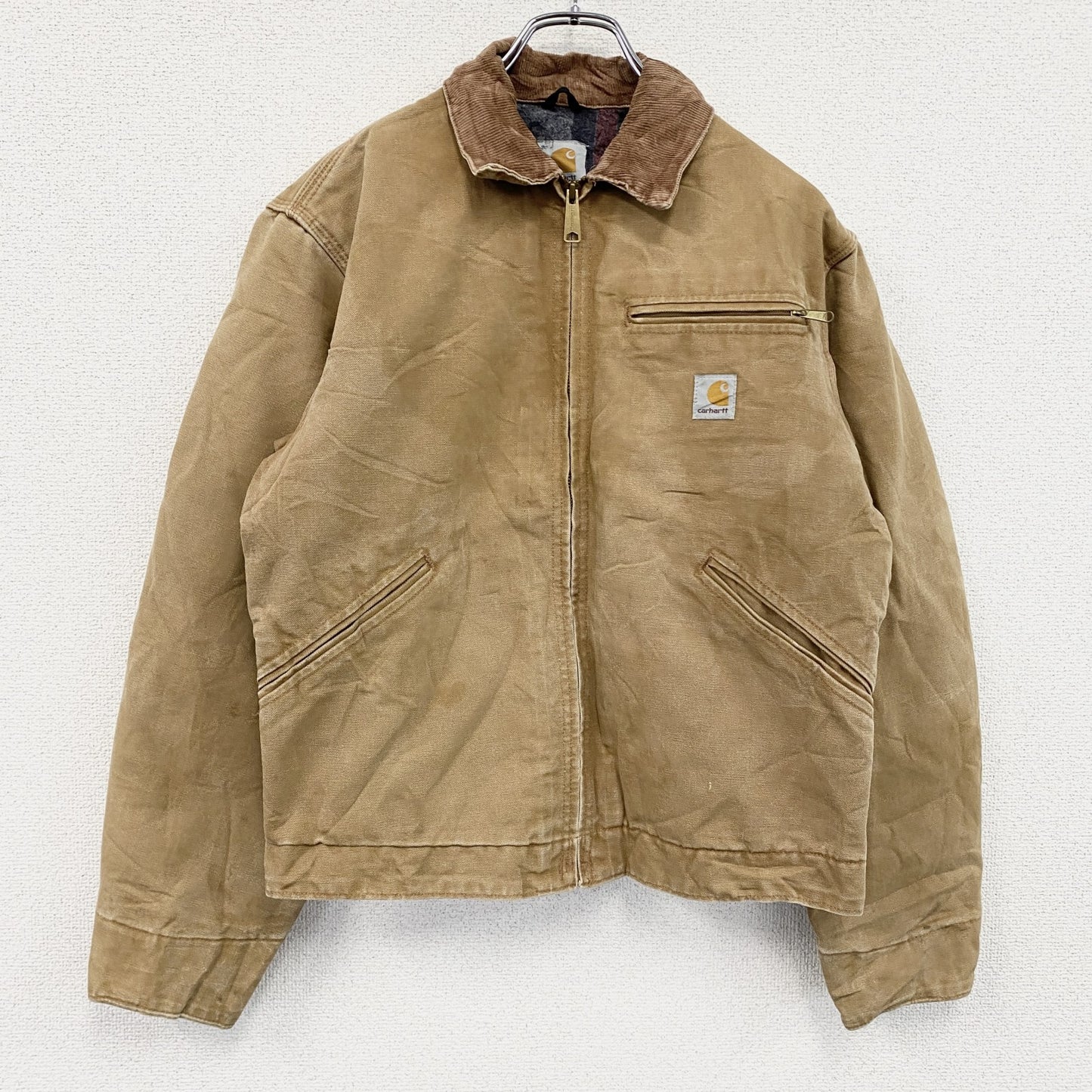 00s　Carhartt　カーハート　デトロイトジャケット　ダックジャケット　ブランケットライナー　茶色　ブラウン
