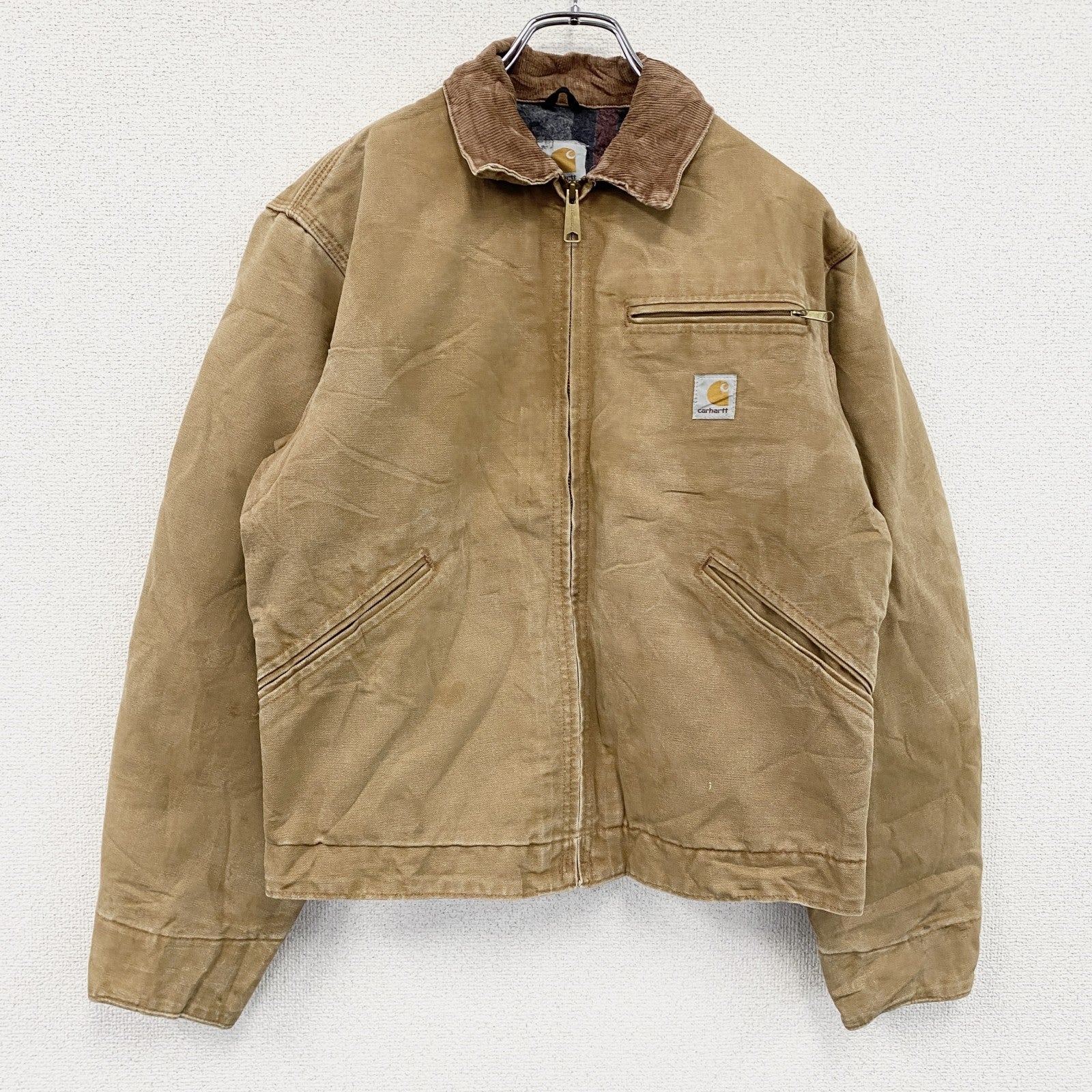 00s　Carhartt　カーハート　デトロイトジャケット　ダックジャケット　ブランケットライナー　茶色　ブラウン