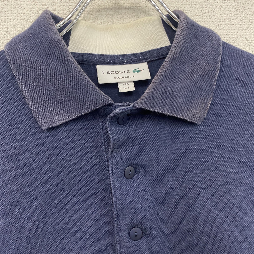 LACOSTE　ラコステ　半袖ポロシャツ　紺　ネイビー　Lサイズ