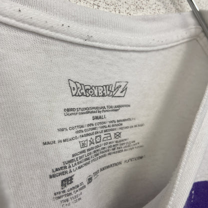 古着 used　DORAGONBALLZ　半袖オリジナルアニメプリントTシャツ　白　フリーザ　カジュアル　クルーネック　Sサイズ