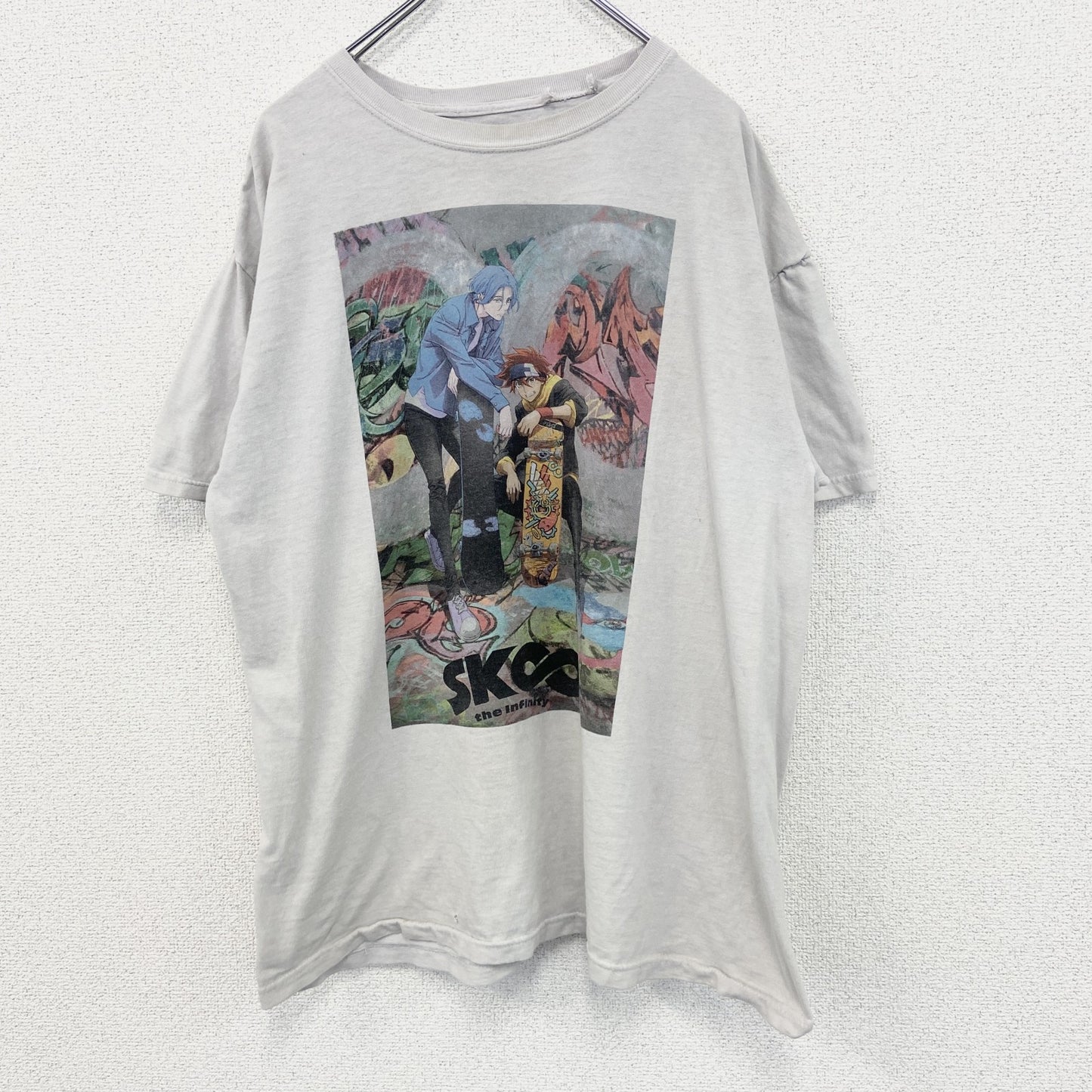 古着 used　SK Eight the infinity　半袖オリジナルアニメプリントTシャツ　クルーネック　Lサイズ