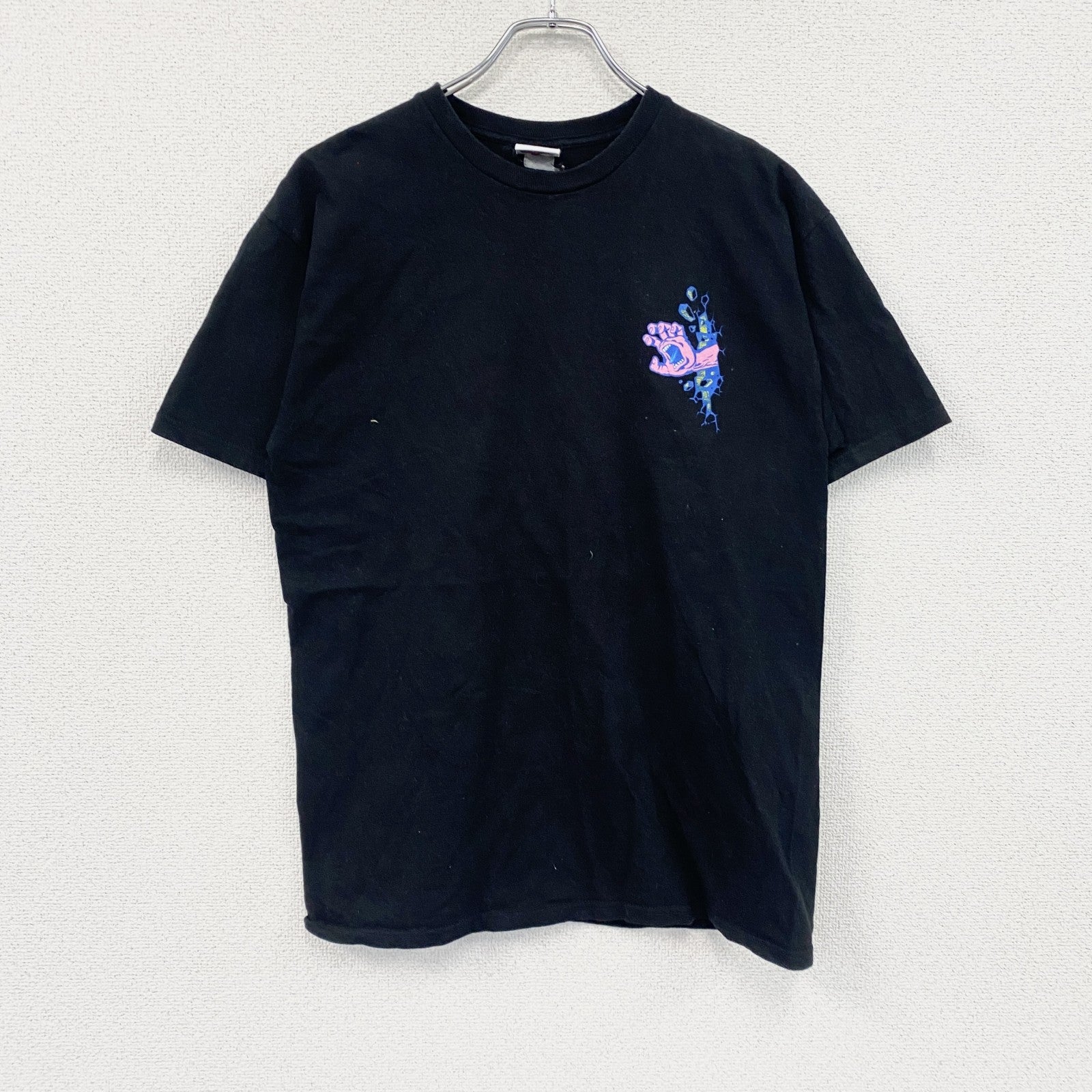 SANTA CRUZ　サンタクルーズ　半袖プリントTシャツ　スクリーミングハンド　黒　ブラック