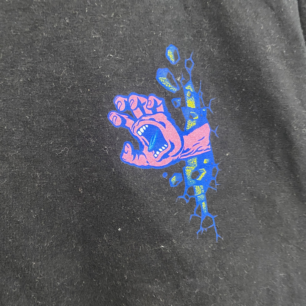 SANTA CRUZ　サンタクルーズ　半袖プリントTシャツ　スクリーミングハンド　黒　ブラック