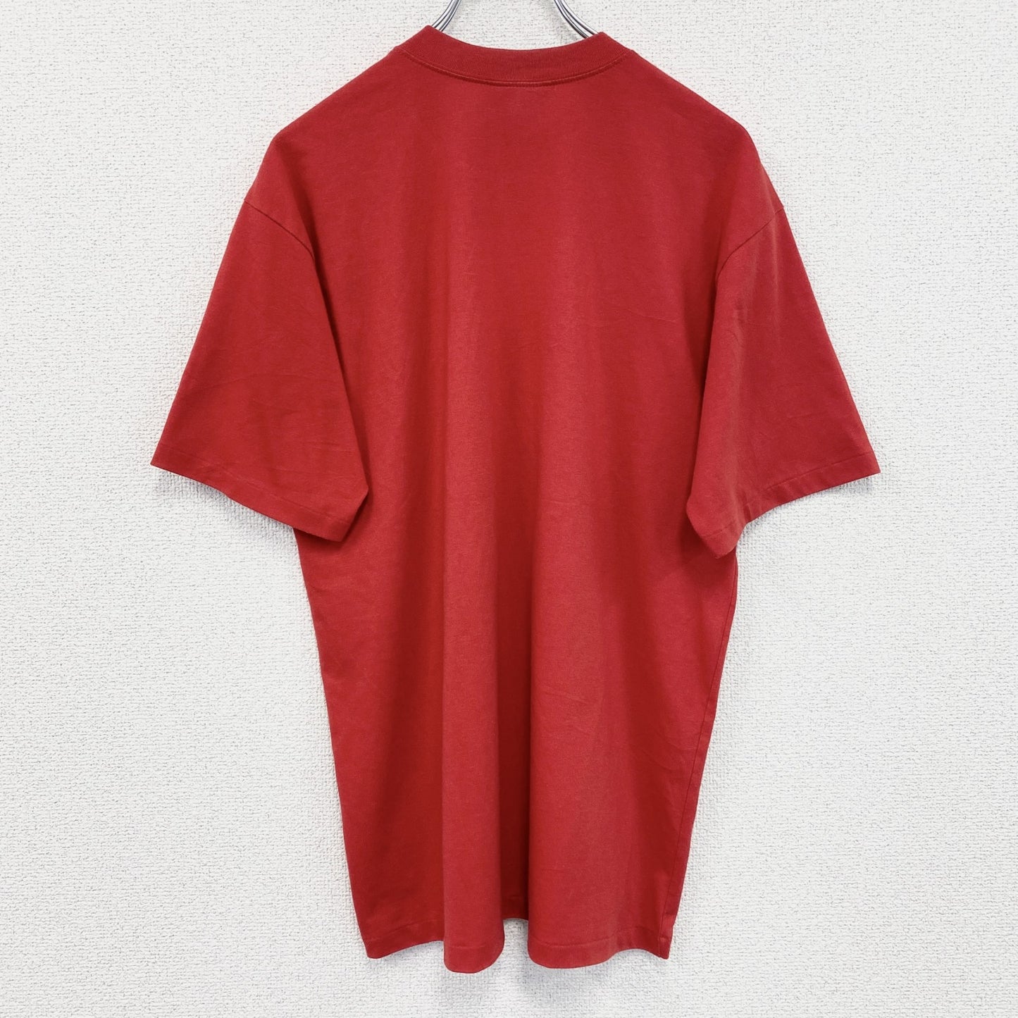 古着 used　90s　半袖アニマルプリントTシャツ　シングルステッチ　ヴィンテージ　パンダ　レトロ　クルーネック　赤　レッド　