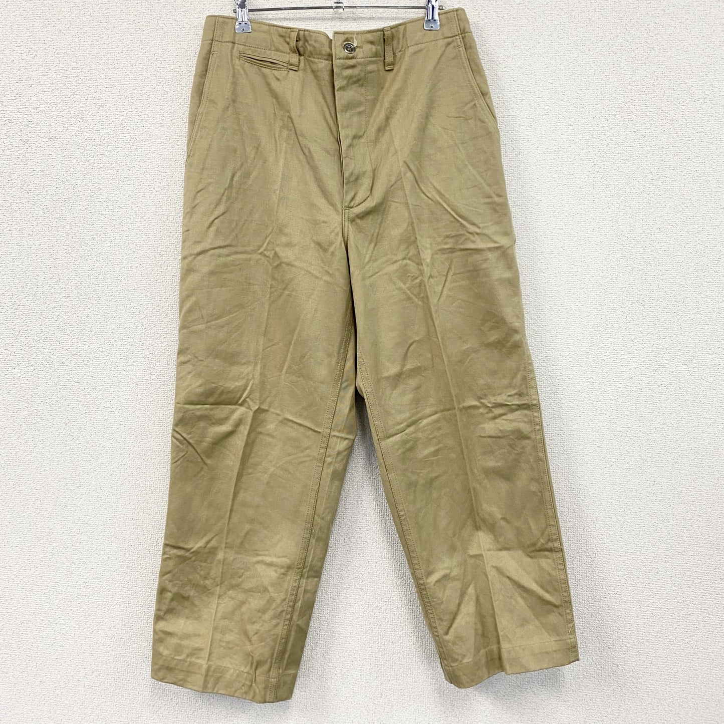 90s　Duck Head　ダックヘッド　チノパンツ　ボタンフライ　比翼仕立て　ヴィンテージ　ベージュ　W33サイズ
