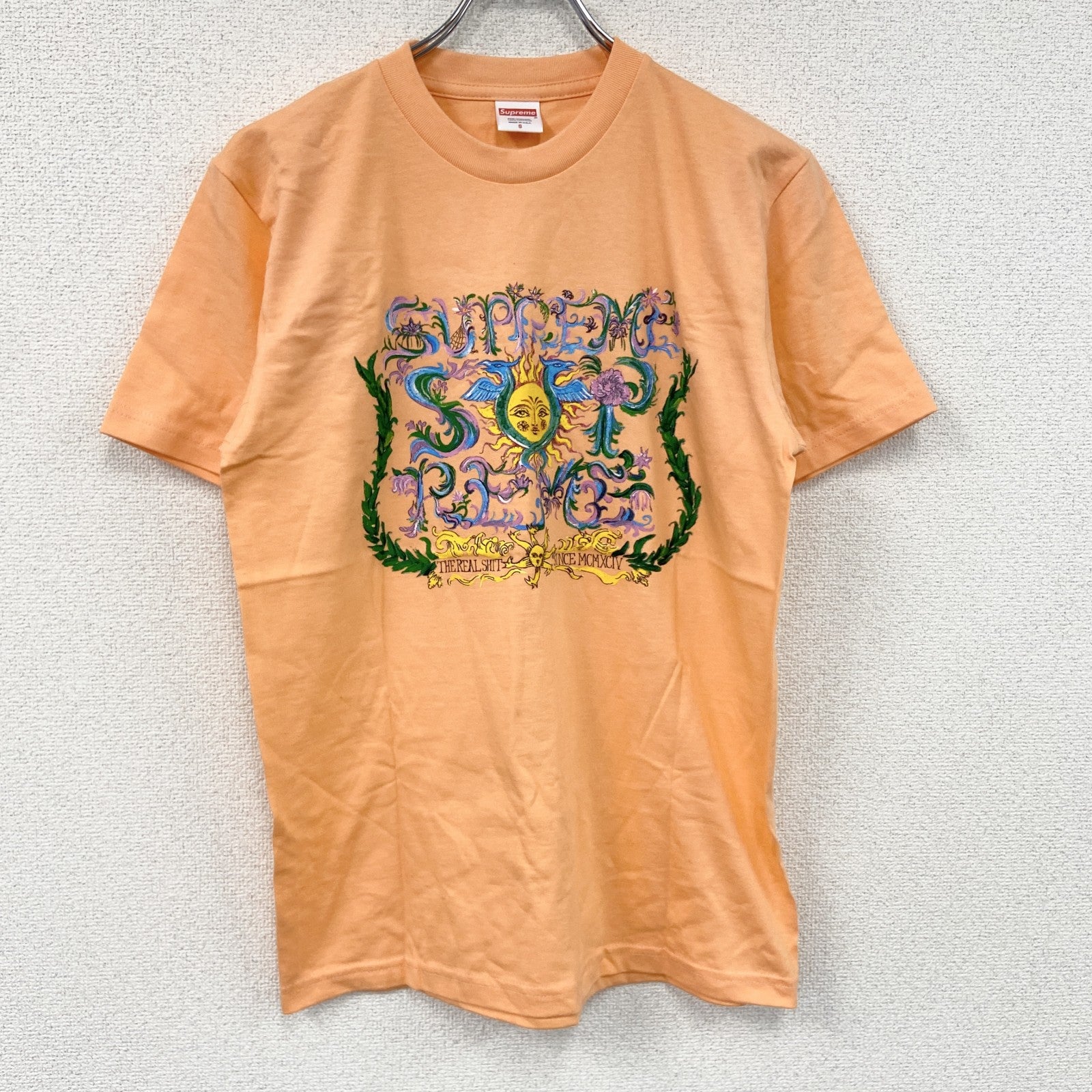 Supreme　シュプリーム　半袖プリントTシャツ　パステルオレンジ　Sサイズ