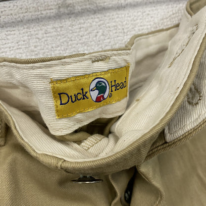 90s　Duck Head　ダックヘッド　チノパンツ　ボタンフライ　比翼仕立て　ヴィンテージ　ベージュ　W33サイズ