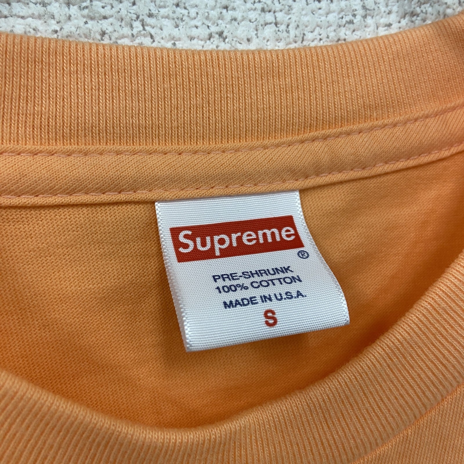 Supreme　シュプリーム　半袖プリントTシャツ　パステルオレンジ　Sサイズ