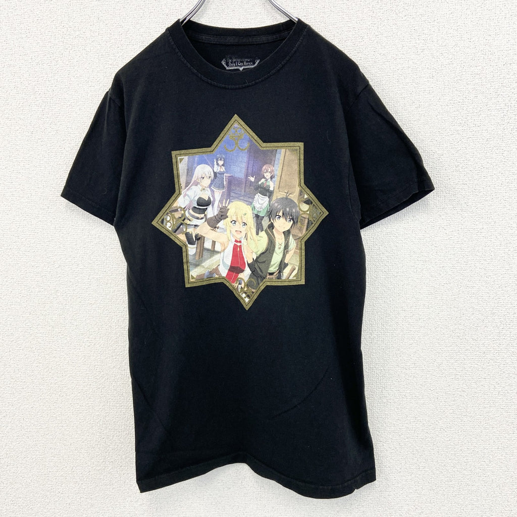 古着 used　俺だけが入れる隠しダジョン　半袖オリジナルアニメプリントTシャツ　黒　瀬戸メグル　クルーネック　Sサイズ