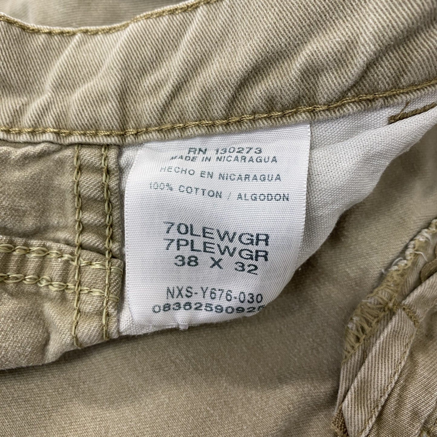 Wrangler　ラングラー　カーゴパンツ　ワークパンツ　ジップフライ　ベージュ　38サイズ