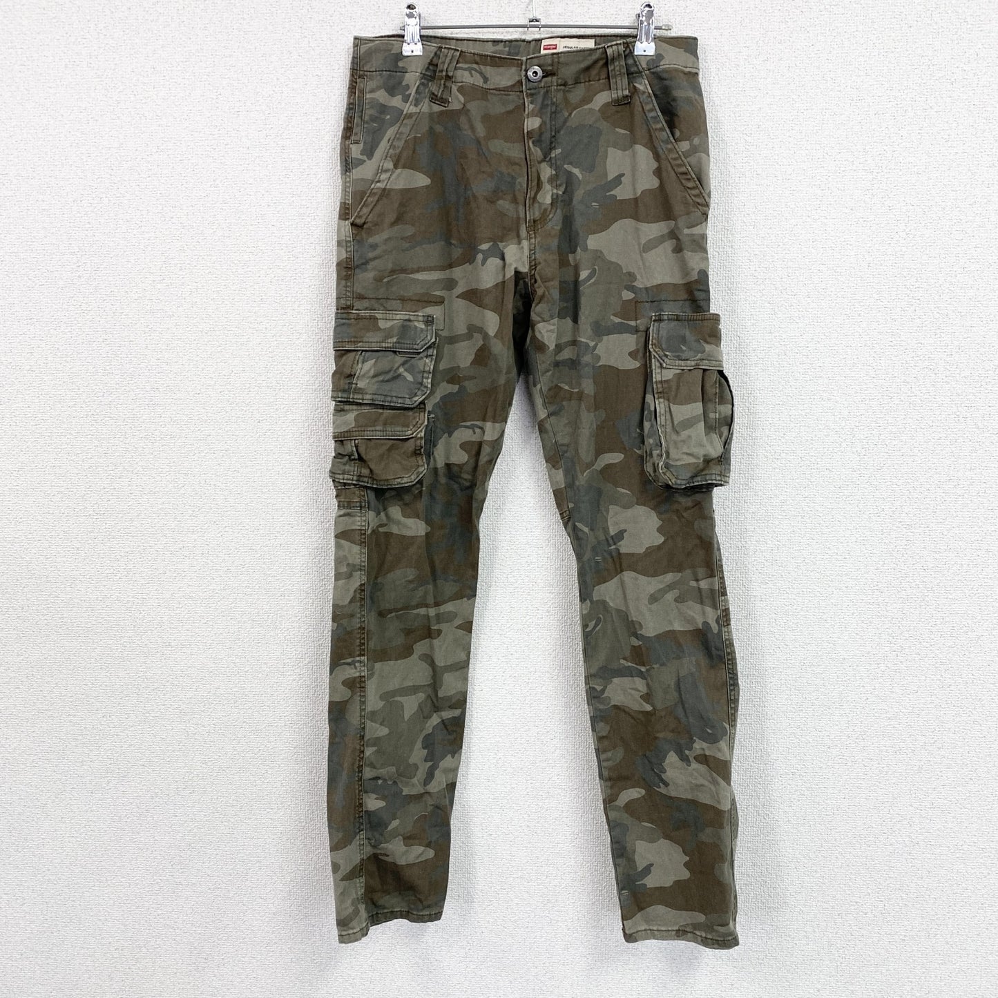 Wrangler　ラングラー　カーゴパンツ　ジップフライ　迷彩　カモフラ　カーキ　30サイズ