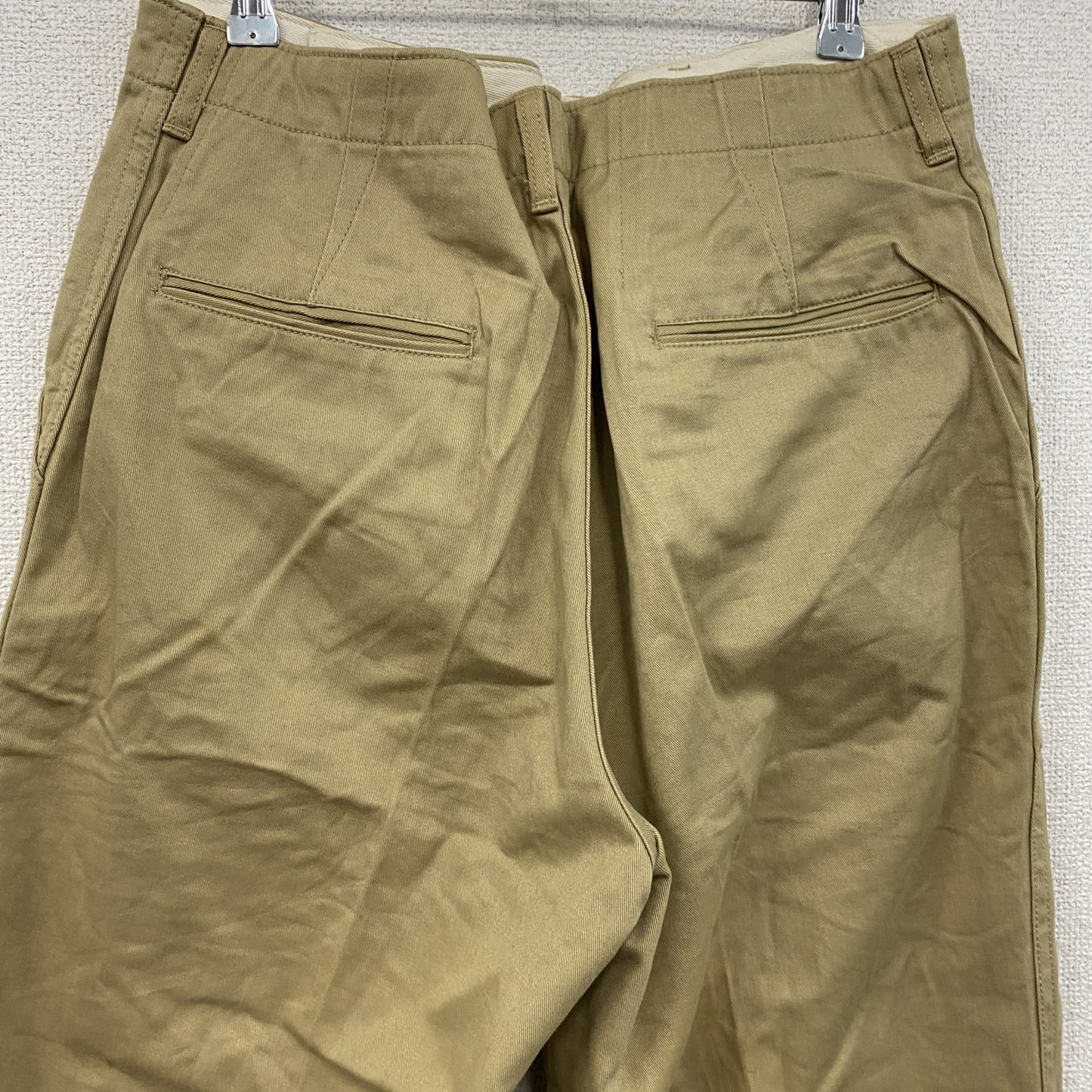 90s　Duck Head　ダックヘッド　チノパンツ　ボタンフライ　比翼仕立て　ヴィンテージ　ベージュ　W33サイズ