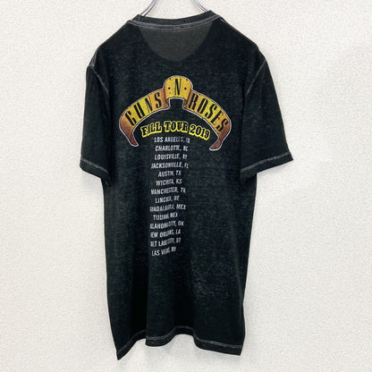 古着 used　GUNS N ROSES ガンズ アンド ローゼズ　半袖バンドプリントTシャツ　灰色　クルーネック　Mサイズ