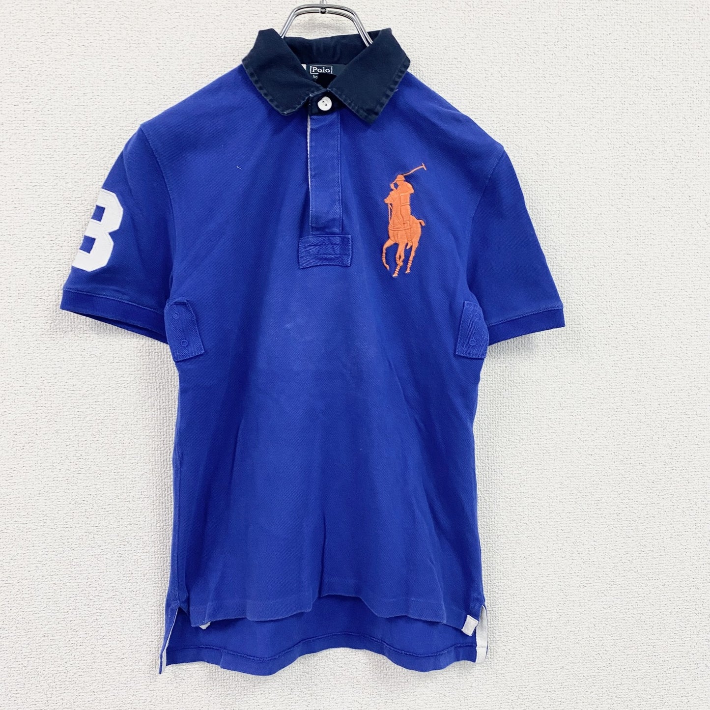 Polo by Ralph Lauren　ラルフローレン　半袖ポロシャツ　刺繡ロゴ　青　ブルー　Mサイズ