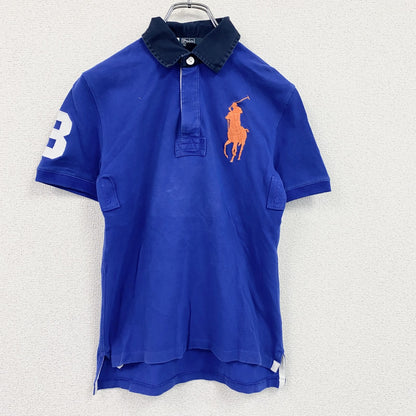 Polo by Ralph Lauren　ラルフローレン　半袖ポロシャツ　刺繡ロゴ　青　ブルー　Mサイズ