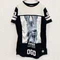Sixth June　半袖プリントフォトリンガーTシャツ　両面プリント　クルーネック　黒　ブラック　XSサイズ