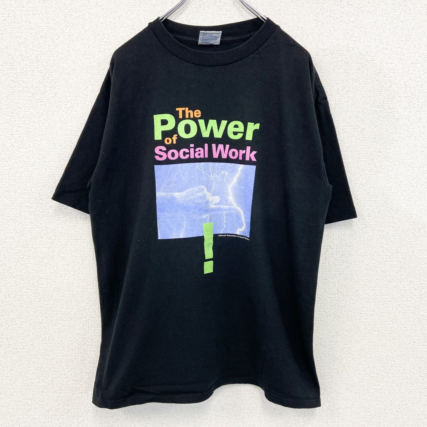 90s　ALL Sport　半袖プリントTシャツ　US製　ヴィンテージ　シングルステッチ　黒　Lサイズ
