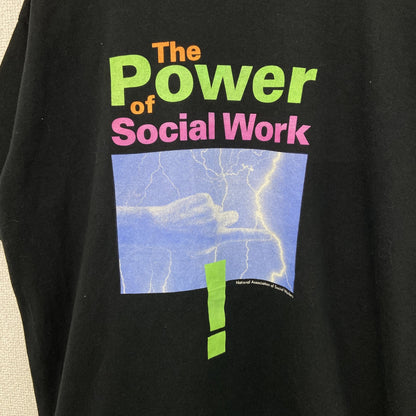 90s　ALL Sport　半袖プリントTシャツ　US製　ヴィンテージ　シングルステッチ　黒　Lサイズ