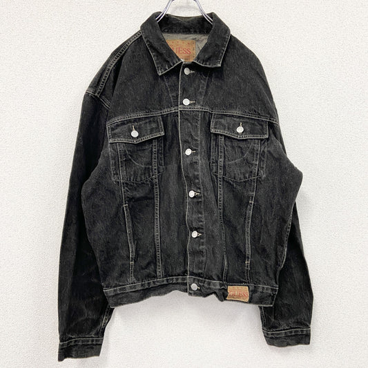 90s　GUESS　ゲス　デニムジャケット/Gジャン　ヴィンテージ　黒　ブラック　XLサイズ
