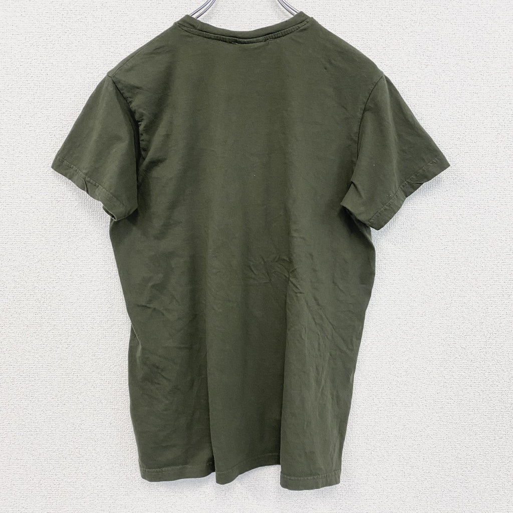 STRANGEA THE HELLENIC BRAND　半袖プリントTシャツ　スポーツ　カーキ　クルーネック　Mサイズ