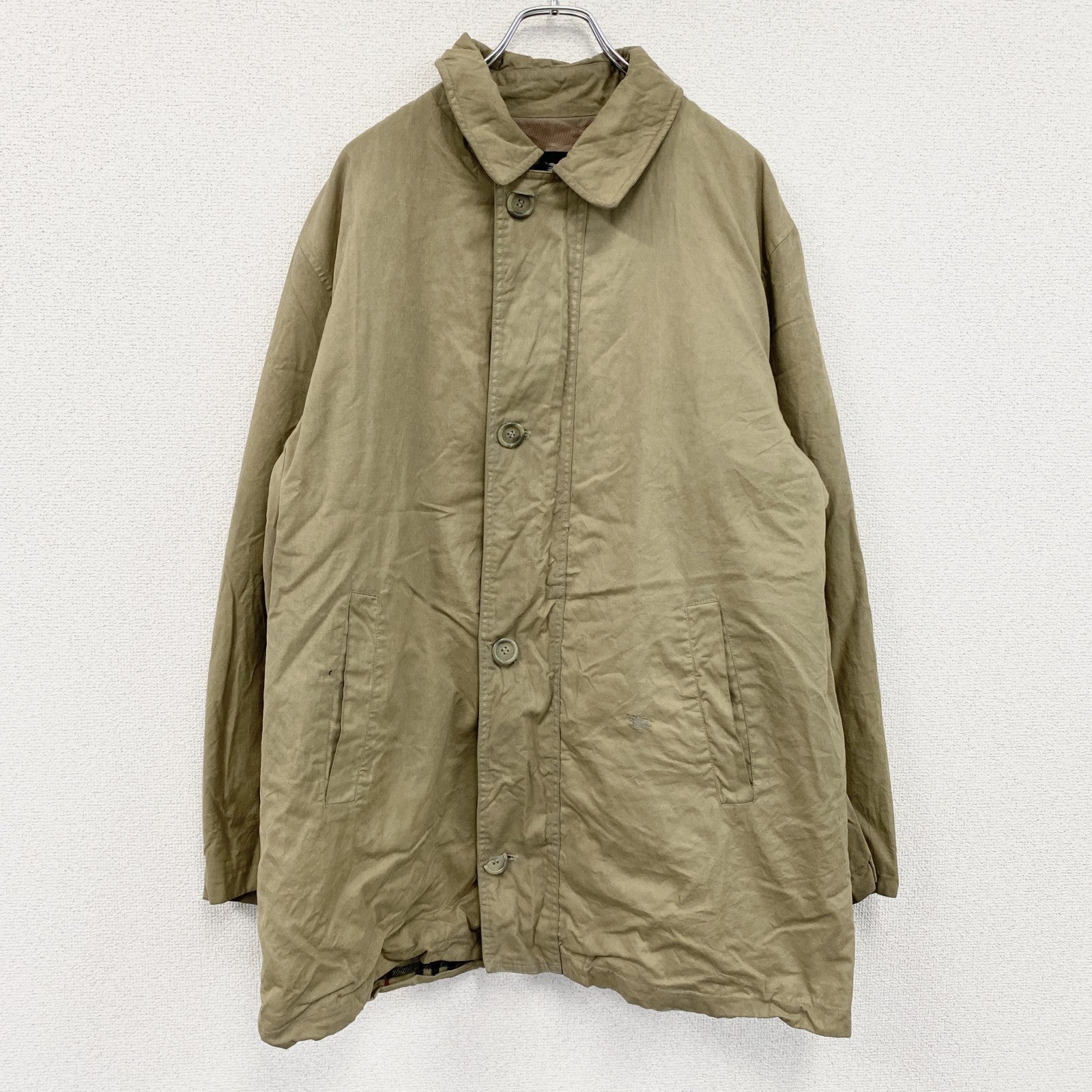 BURBERRY LONDON　バーバリーロンドン　ステンカラーコート　バルマカーンコート　ベージュ