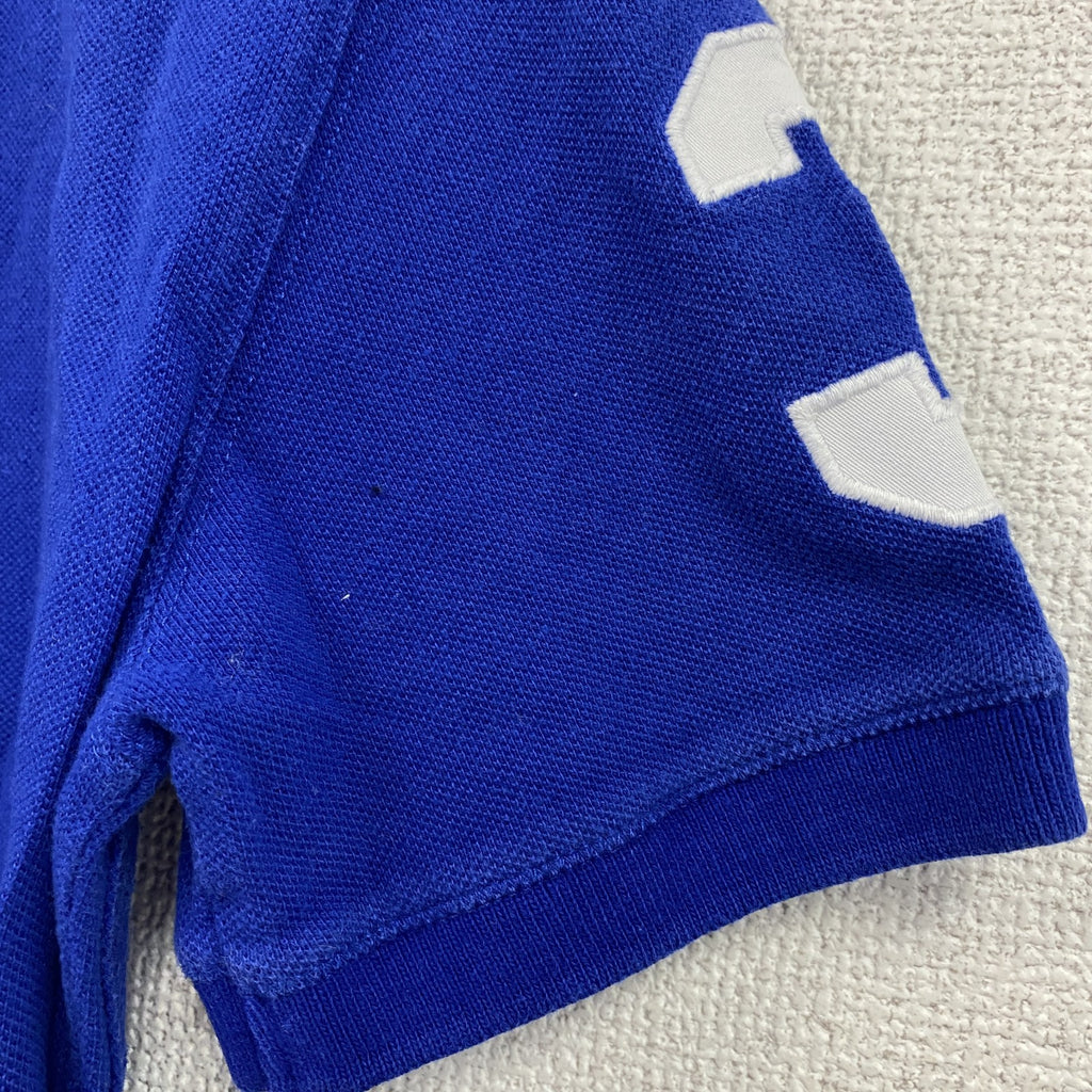 Polo by Ralph Lauren　ラルフローレン　半袖ポロシャツ　ビッグポニー　刺繡ロゴ　ワッペン　青　ブルー　Mサイズ