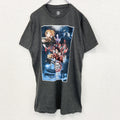 古着 used　DEMON SLAYER　半袖アニメプリントTシャツ　鬼滅の刃　カジュアル　グレー　クルーネック　Mサイズ