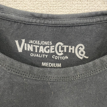 VINTAGE CLTH　半袖プリントTシャツ　vintage motorcycle　バイク　英字プリント　黒　ブラック　Mサイズ