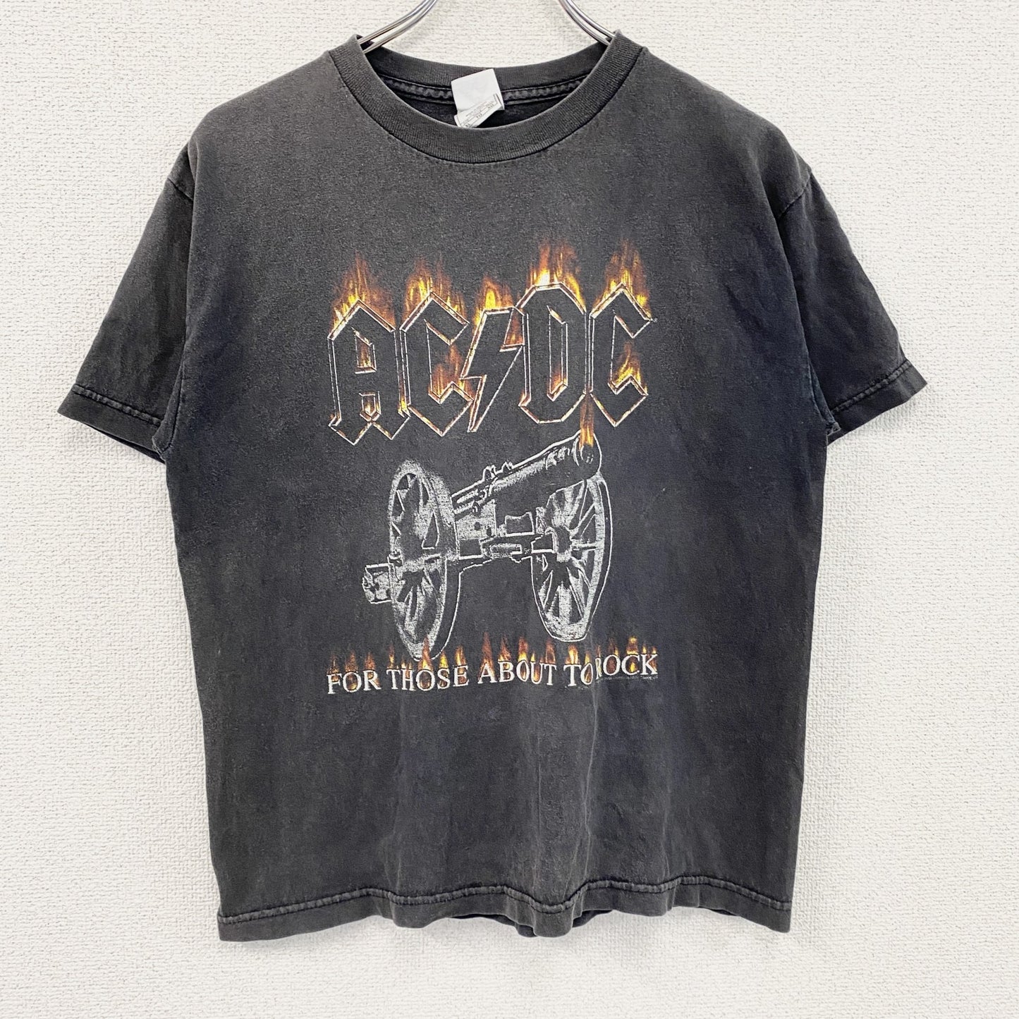 00s　ALSTYLE　AC/DC　エーシー・ディーシー　半袖Tシャツ　バンドT　フェード　黒　ブラック　XLサイズ