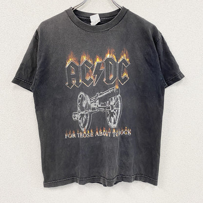 00s　ALSTYLE　AC/DC　エーシー・ディーシー　半袖Tシャツ　バンドT　フェード　黒　ブラック　XLサイズ