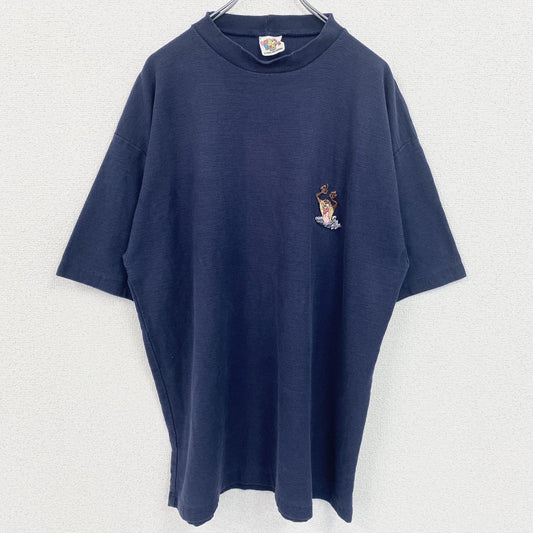 古着 used　90s　LOONY TUNES　ルーニー・テューンズ　半袖ワンポイントTシャツ　刺繍　タズマニアンデビル　