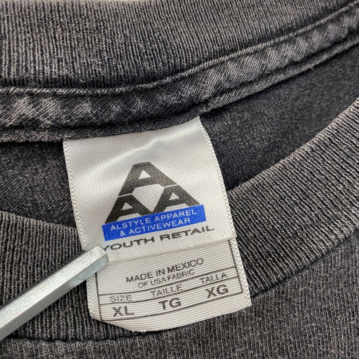 00s　ALSTYLE　AC/DC　エーシー・ディーシー　半袖Tシャツ　バンドT　フェード　黒　ブラック　XLサイズ