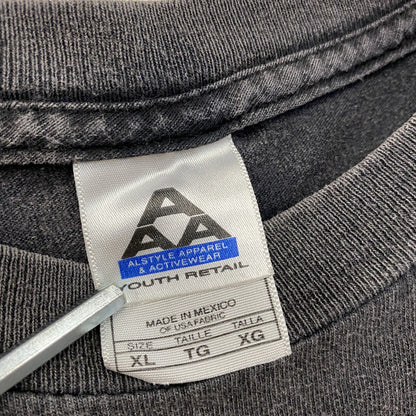 00s　ALSTYLE　AC/DC　エーシー・ディーシー　半袖Tシャツ　バンドT　フェード　黒　ブラック　XLサイズ