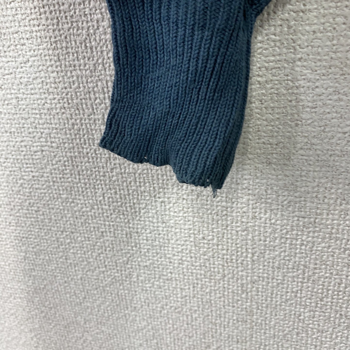 ～90s　oasis　ニットセーター　ヴィンテージ　青　ブルー　Sサイズ