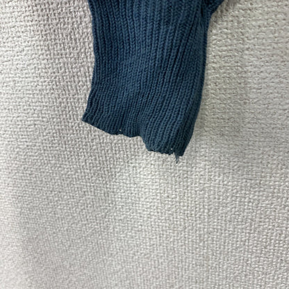 ～90s　oasis　ニットセーター　ヴィンテージ　青　ブルー　Sサイズ
