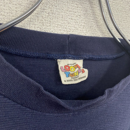古着 used　90s　LOONY TUNES　ルーニー・テューンズ　半袖ワンポイントTシャツ　刺繍　タズマニアンデビル　